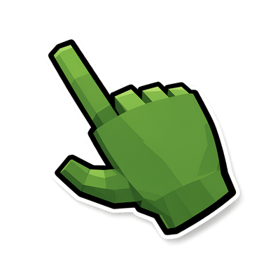 Pointing hand cursor