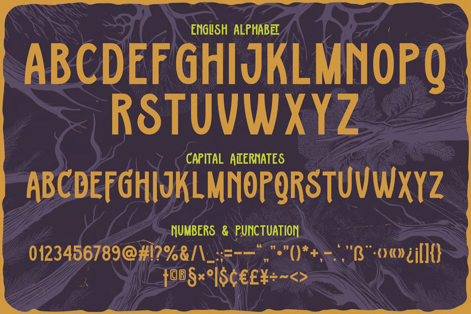 Goblin Brew typeface specimen